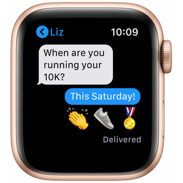⁦Apple Watch Series 6 40mm OLED GPS Gold - שנה אחריות פרטנר⁩ – תמונה ⁦5⁩