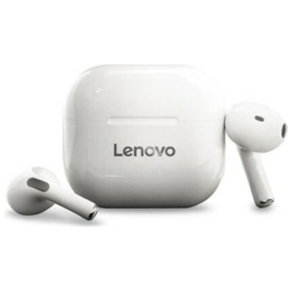 אוזניות אלחוטיות Lenovo LP40 Wireless TWS Earbuds - White